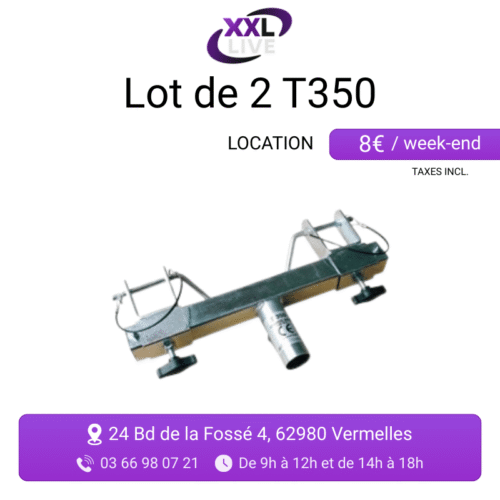 Location lot de 2 connecteurs coniques T350 - jonction pour assemblage de structure truss - XXL Live