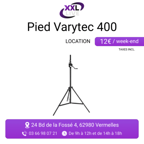 Location pied de levage à manivelle Varytec 400 - support truss et éclairage scénique - XXL Live