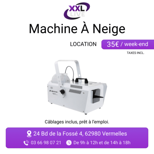 Location machine à neige JB Systems Yeti - effet neige artificielle pour événements et soirées - XXL Live