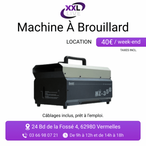 Location machine à brouillard Antari HZ-350 - effet brouillard basse couche pour événements et soirées - XXL Live
